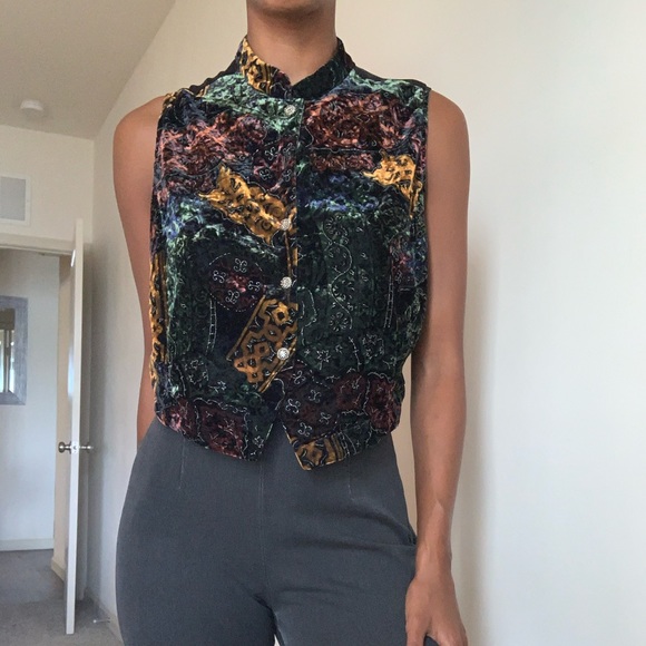 Vintage Tops - Vintage velvet vest